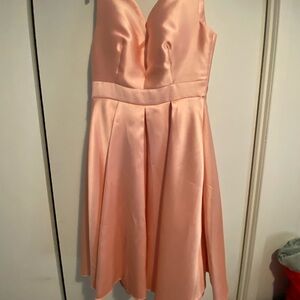 Elegant Peach Midi Dress